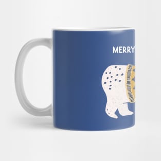 Merry Polar Bear in a Bright, Festive Sweater Mug